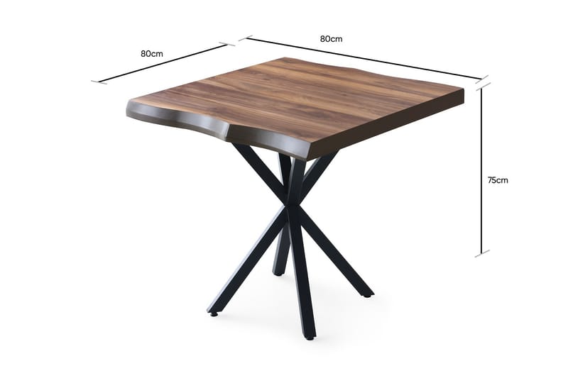 Matbord Paqus 80 cm - Valnöt - Klaffbord & hopfällbart bord - Marmorbord - Matbord & köksbord