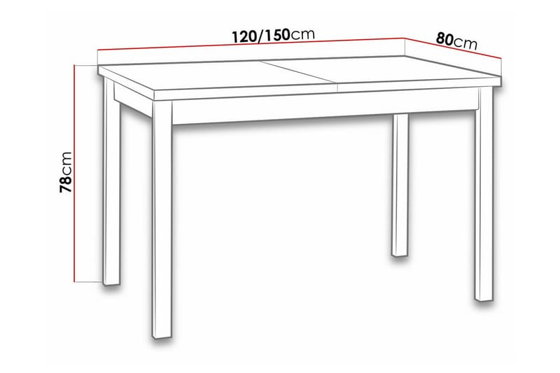 Matbord Patrickswell 80 cm - Svart - Möbler - Bord & matgrupp - Matbord & köksbord