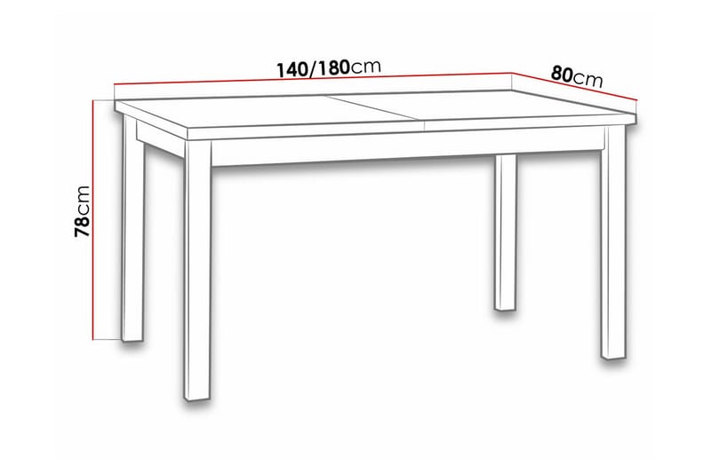 Matbord Patrickswell 80 cm - Svart - Möbler - Bord & matgrupp - Matbord & köksbord