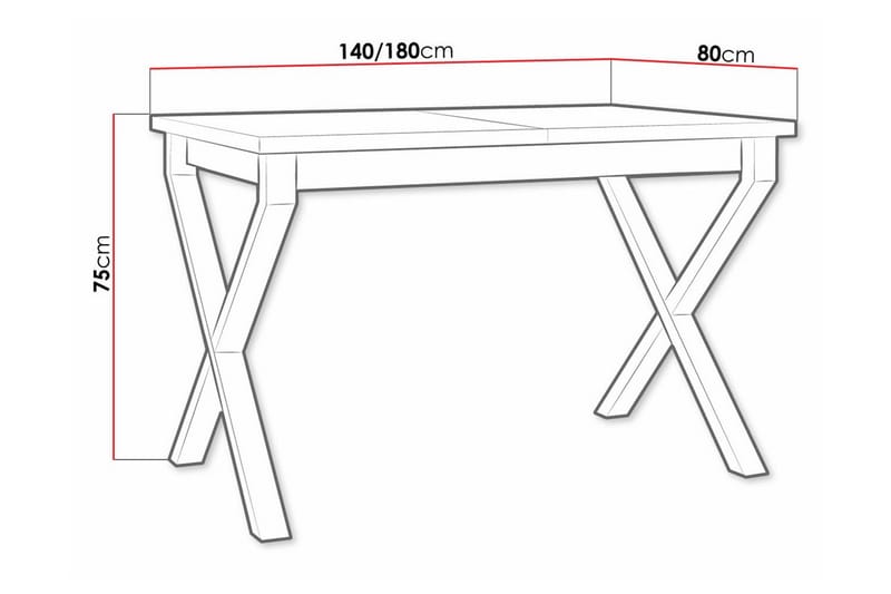 Matbord Patrickswell 80 cm - Vit - Möbler - Bord & matgrupp - Matbord & köksbord