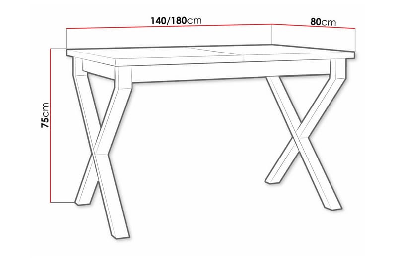 Matbord Patrickswell 80 cm - Svart - Möbler - Bord & matgrupp - Matbord & köksbord