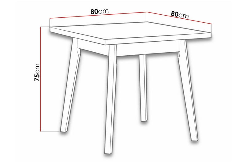 Matbord Patrickswell 80 cm - Vit - Möbler - Bord & matgrupp - Matbord & köksbord