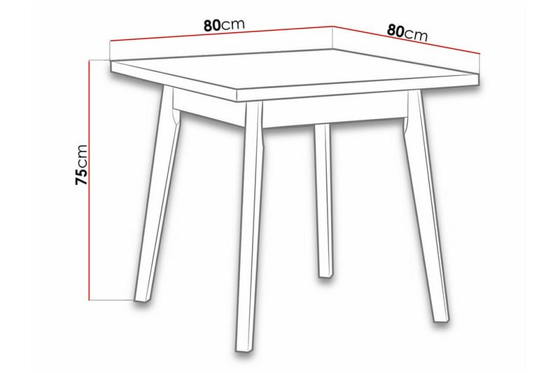 Matbord Patrickswell 80 cm - Svart - Möbler - Bord & matgrupp - Matbord & köksbord