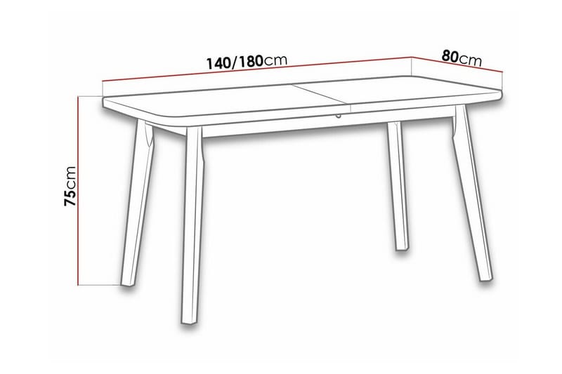 Matbord Patrickswell 80 cm - Svart - Möbler - Bord & matgrupp - Matbord & köksbord