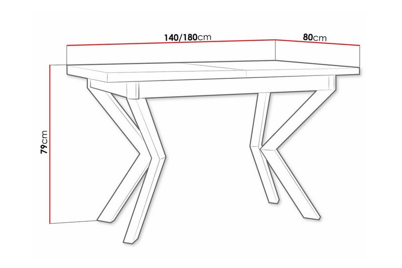 Matbord Patrickswell 80 cm - Vit - Möbler - Bord & matgrupp - Matbord & köksbord