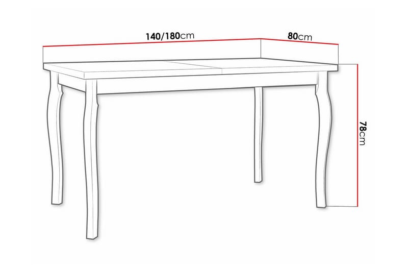 Matbord Patrickswell 80 cm - Vit - Möbler - Bord & matgrupp - Matbord & köksbord