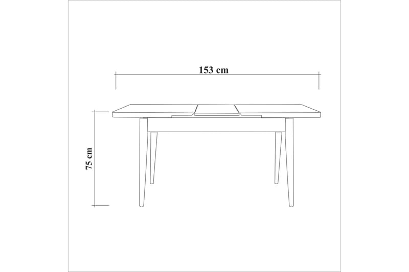 Matbord Oliver 120x75 cm + 2 st Matstolar + Bänk Svart/Brun - Hanah Home - Möbler - Bord & matgrupp - Matgrupp