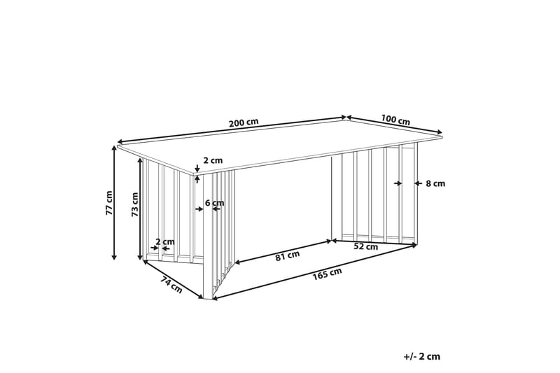 Matbord Rouyn 100x200 cm - Ljusbrun - Möbler - Bord & matgrupp - Matbord & köksbord