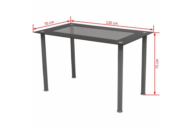 Matbord och stolar 7 delar vita - Flerfärgad - Möbler - Bord & matgrupp - Matgrupp