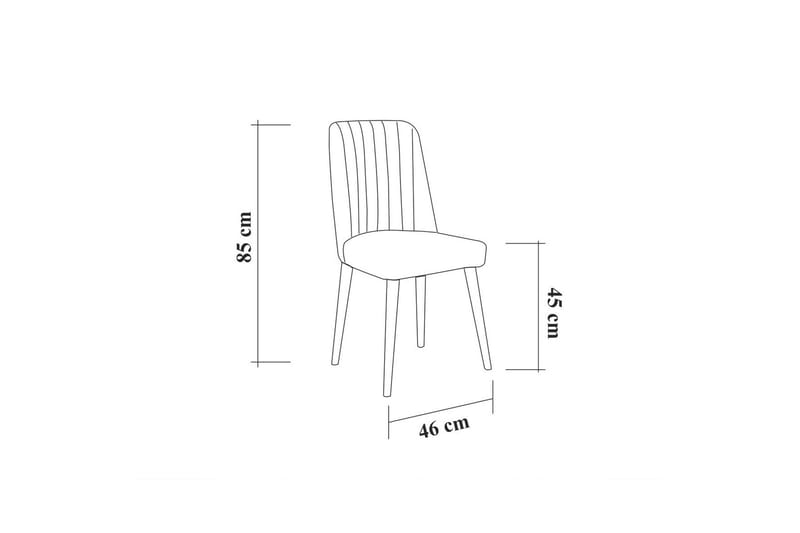 Matgrupp 4 delar Swonger 75 cm - Vit|Antracit - Möbler - Bord & matgrupp - Matgrupp