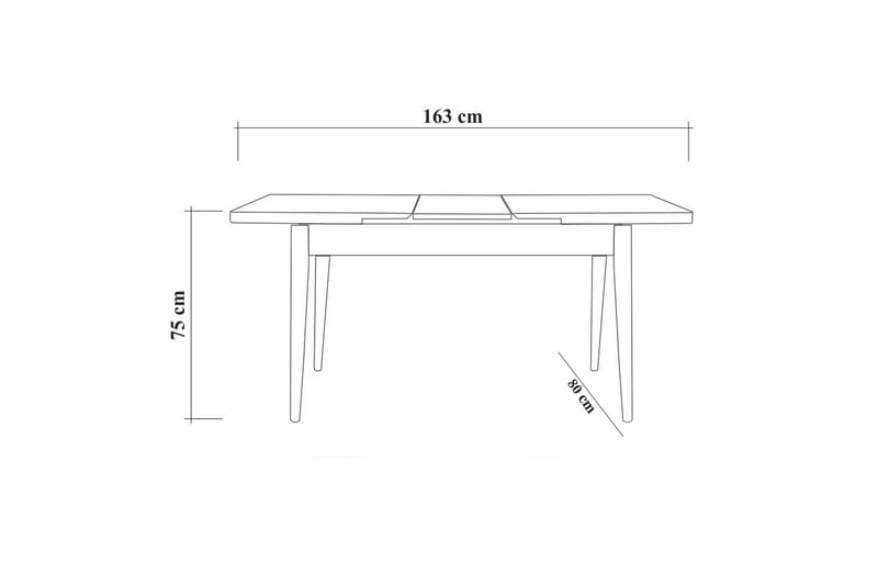 Matgrupp 4 delar Swonger 75 cm - Vit|Antracit - Möbler - Bord & matgrupp - Matgrupp