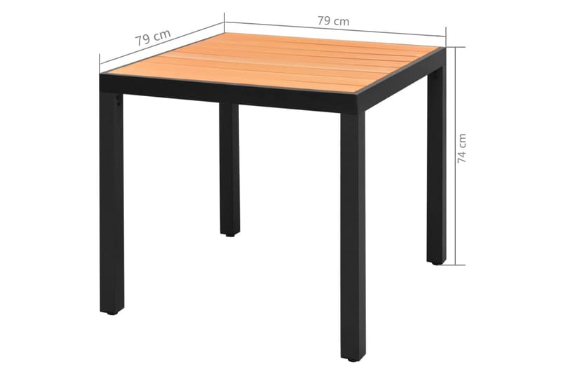 Matgrupp för trädgården 3 delar PVC-rotting svart och brun - Svart - Möbler - Bord & matgrupp - Matgrupp