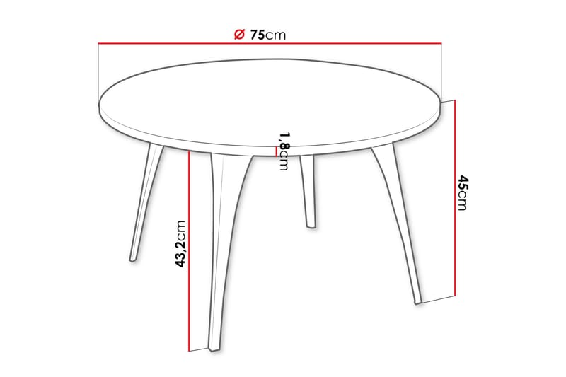 Sayumi Soffbord 75 cm - Svart/Beige - Möbler - Bord & matgrupp - Soffbord