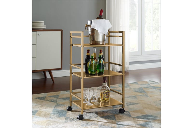 Drinkvagn Helix 43x29 cm Guld - Novogratz - Drinkvagn & barvagn - Rullvagn, rullbord & serveringsbord