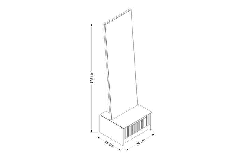 Sminkbord Cambrian 54 cm - Antracit - Möbler - Bord & matgrupp - Sminkbord & toalettbord