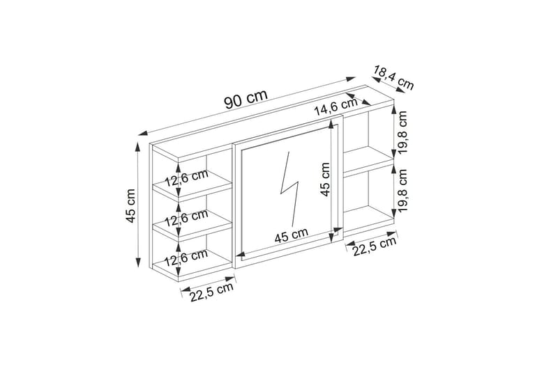 Sminkbord Felisberta 90 cm - Antracit - Möbler - Bord & matgrupp - Sminkbord & toalettbord