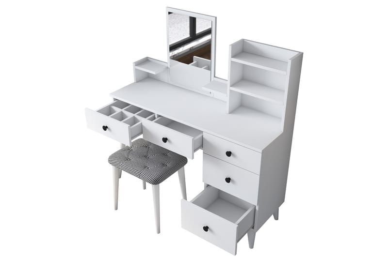 Sminkbord Fynnian 122,2 cm - Vit - Möbler - Bord & matgrupp - Sminkbord & toalettbord