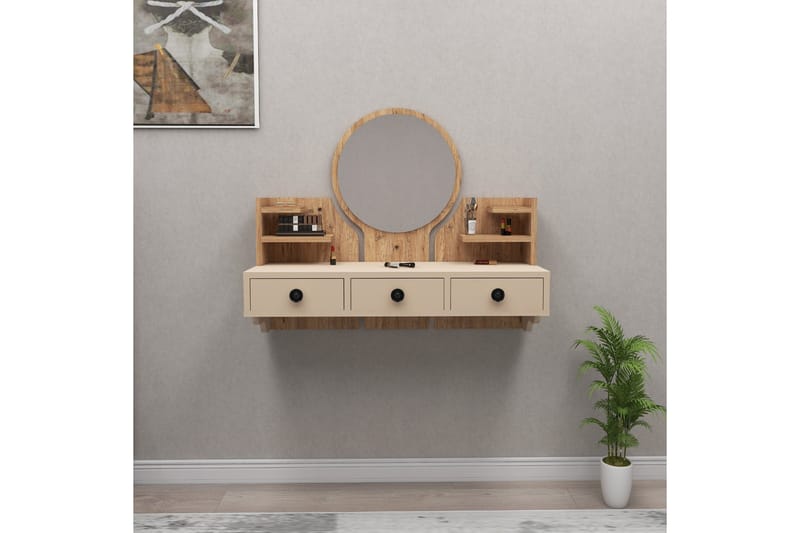 Sminkbord Hines 90 cm - Brun/Beige - Möbler - Bord & matgrupp - Sminkbord & toalettbord