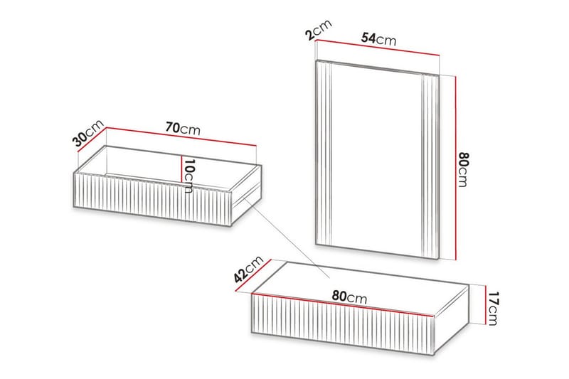 Sminkbord Juniskär 80x42 cm - Antracit - Möbler - Bord & matgrupp - Sminkbord & toalettbord