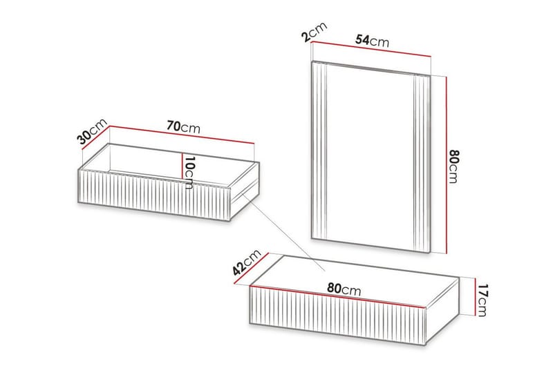 Sminkbord Juniskär 80x42 cm - Svart - Möbler - Bord & matgrupp - Sminkbord & toalettbord