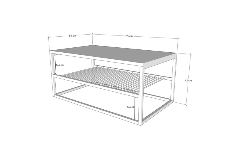 Soffbord Asude 95 cm - Guld/Marmor - Möbler - Bord & matgrupp - Soffbord