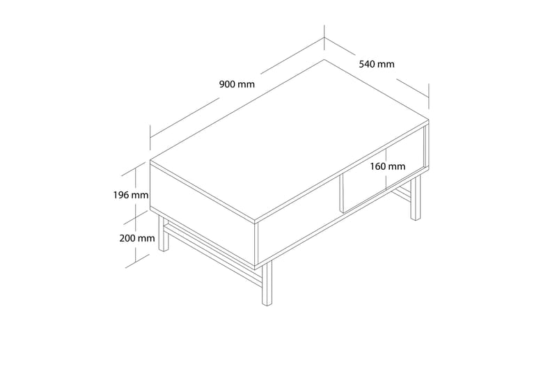 Soffbord Croatia 90 cm - Svart - Möbler - Bord & matgrupp - Soffbord