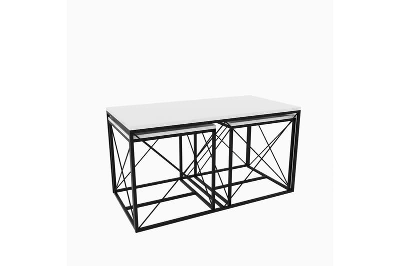 Soffbord Defneia 100 cm - Vit/Svart - Möbler - Bord & matgrupp - Soffbord