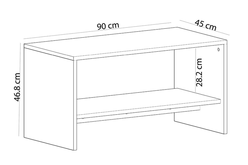 Soffbord Dormea 90 cm - Svart Marmor - Möbler - Bord & matgrupp - Soffbord