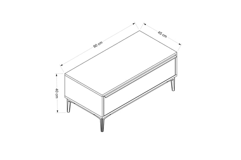 Soffbord Elevate 90 cm - Svart - Möbler - Bord & matgrupp - Soffbord