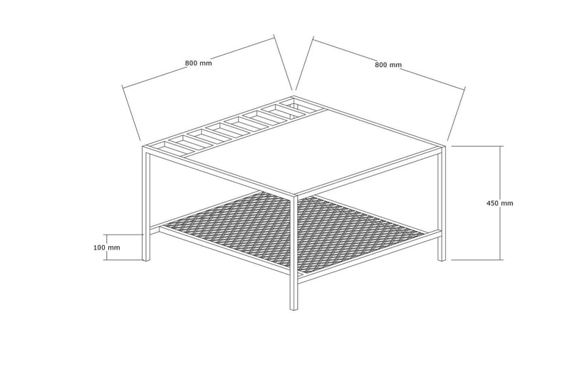 Soffbord Gomis 80 cm - Brun/Svart - Möbler - Bord & matgrupp - Soffbord