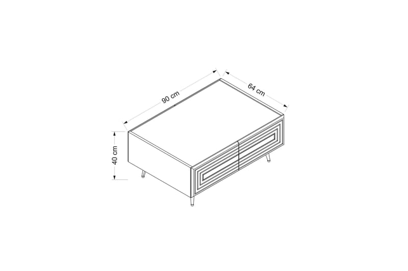 Soffbord Jose 90 cm - Vit - Möbler - Bord & matgrupp - Soffbord