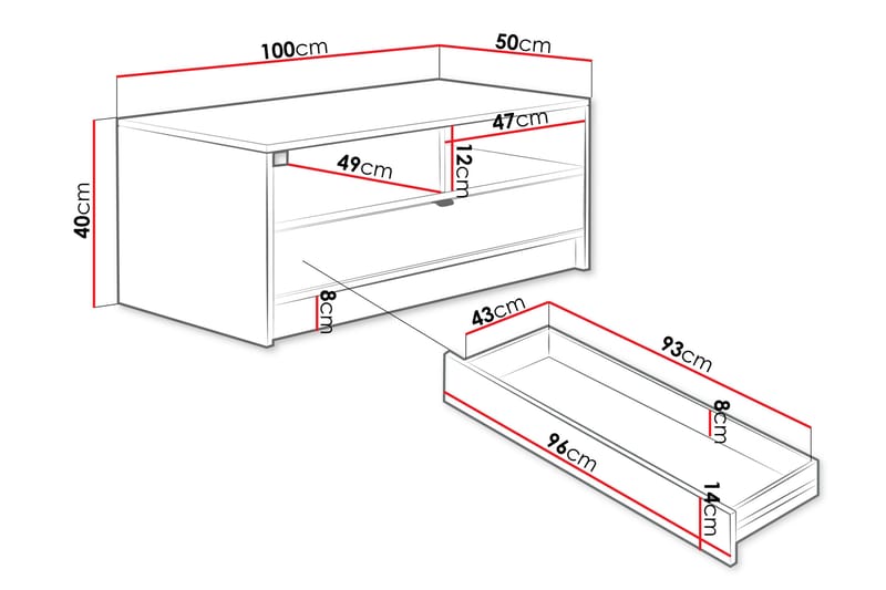 Soffbord Kintore 50 cm - Beige - Möbler - Bord & matgrupp - Soffbord