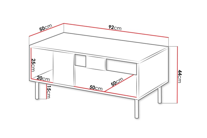 Soffbord Langela 92 cm - Kashmir - Möbler - Bord & matgrupp - Soffbord