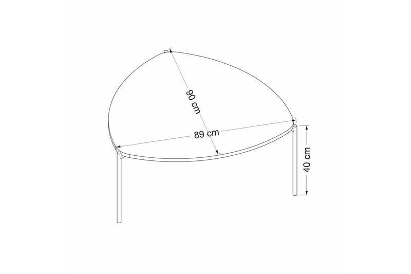 Soffbord Lenny 90 cm - Antracit - Möbler - Bord & matgrupp - Soffbord