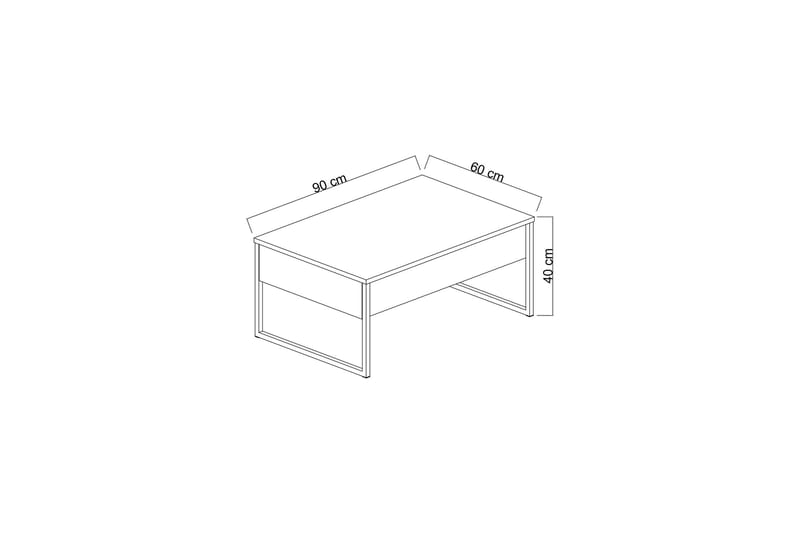 Soffbord Luxe 90 cm - Antracit/Silver - Möbler - Bord & matgrupp - Soffbord