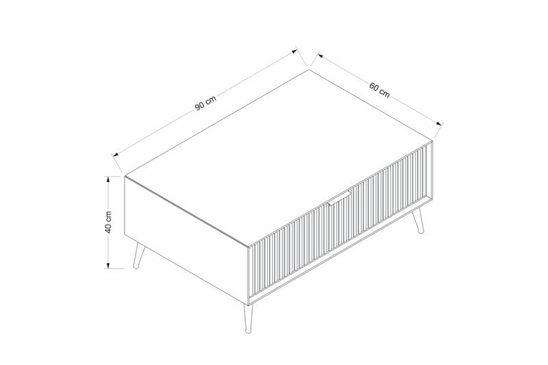 Soffbord Luxe 90 cm - Sandsten - Möbler - Bord & matgrupp - Soffbord