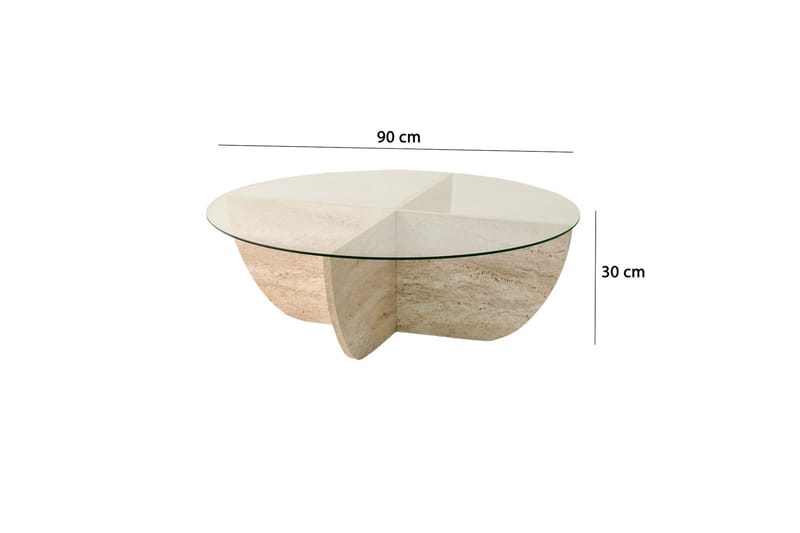 Soffbord Makhan 90 cm - Beige - Möbler - Bord & matgrupp - Soffbord