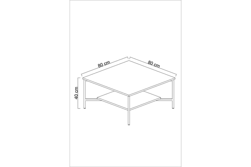 Soffbord Manchan 80 cm - Antracit/Svart - Möbler - Bord & matgrupp - Soffbord