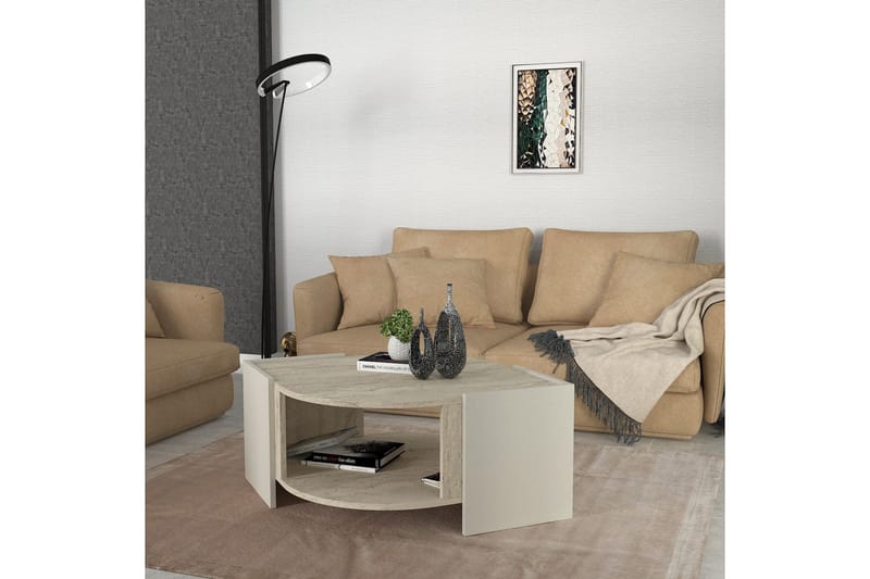 Soffbord Marmaru 75 cm - Beige/Sandsten - Möbler - Bord & matgrupp - Soffbord