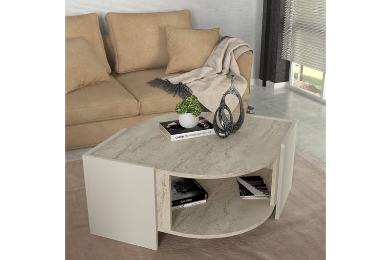 Soffbord Marmaru 75 cm - Beige/Sandsten - Möbler - Bord & matgrupp - Soffbord