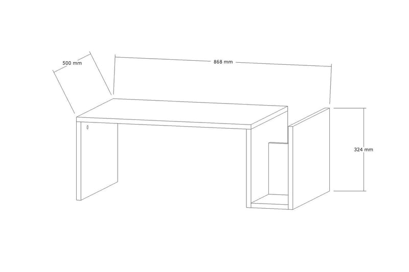 Soffbord Memenil 87 cm - Vit marmor - Möbler - Bord & matgrupp - Soffbord