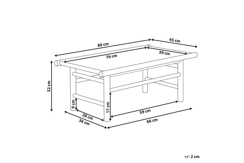 Soffbord Rosthern 80x45 cm - Ljusbrun - Möbler - Bord & matgrupp - Soffbord