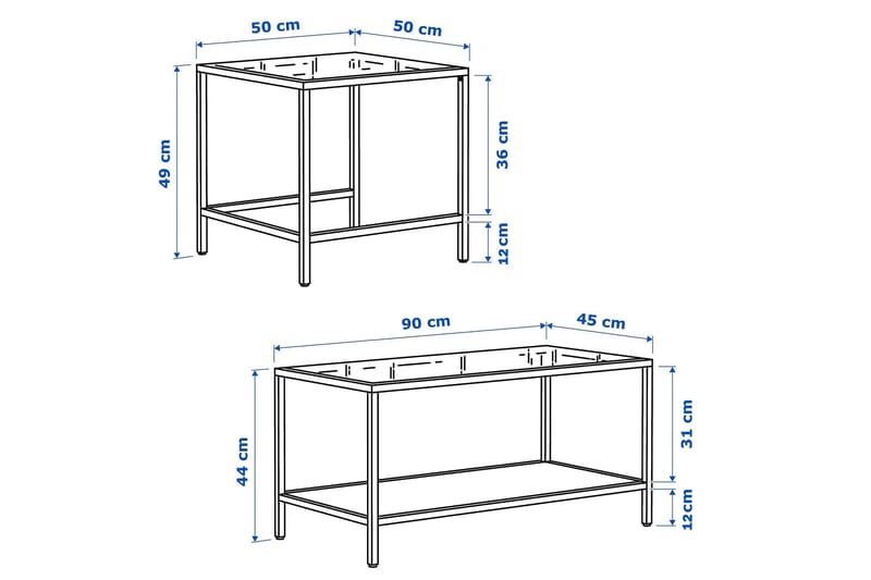 Soffbord Sevay 90 cm - Svart - Möbler - Bord & matgrupp - Soffbord