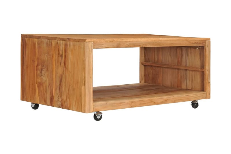 Soffbord 110x60x40 cm massiv teak - Brun - Möbler - Bord & matgrupp - Soffbord - Soffbord med hjul