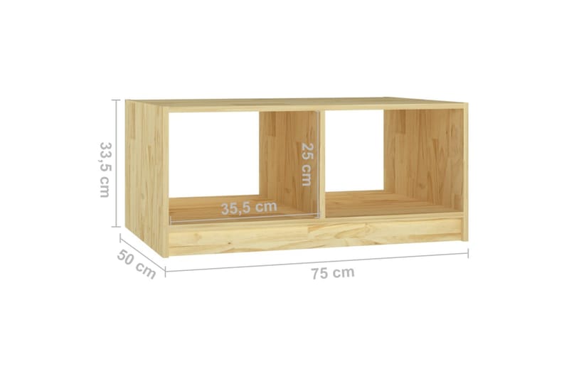 Soffbord 75x50x33,5 cm massiv furu - Brun - Möbler - Bord & matgrupp - Soffbord