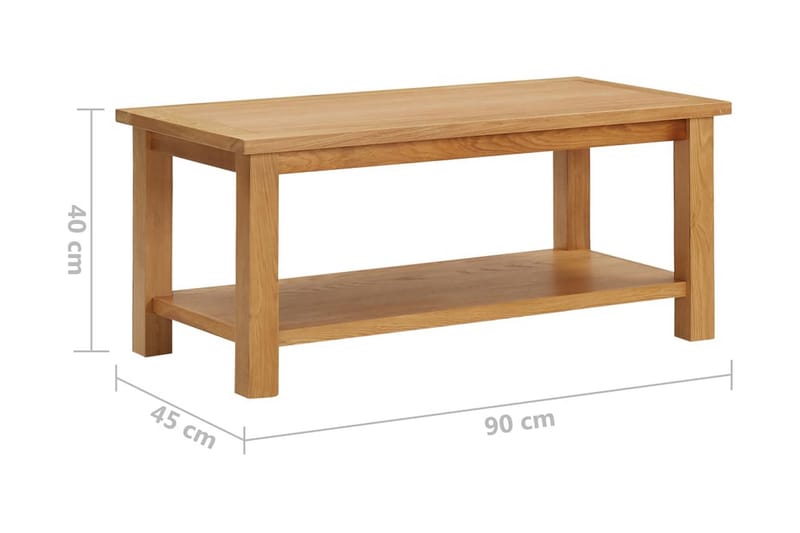 Soffbord 90x45x40 cm massiv ek - Brun - Möbler - Bord & matgrupp - Soffbord