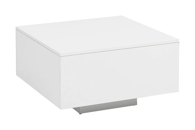 Soffbord Bacarri 60 cm med Förvaring - Vit - Soffbord med hjul - Höj och sänkbart soffbord - Soffbord med förvaring - Klaffbord & hopfällbart bord - Marmorbord - Soffbord