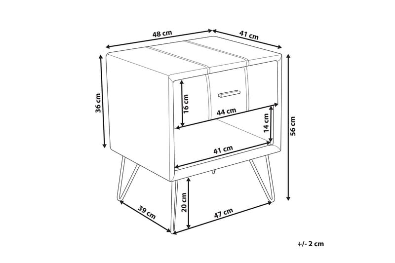 Soffbord Benitin 48 cm - Vit/Konstläder - Möbler - Bord & matgrupp - Soffbord