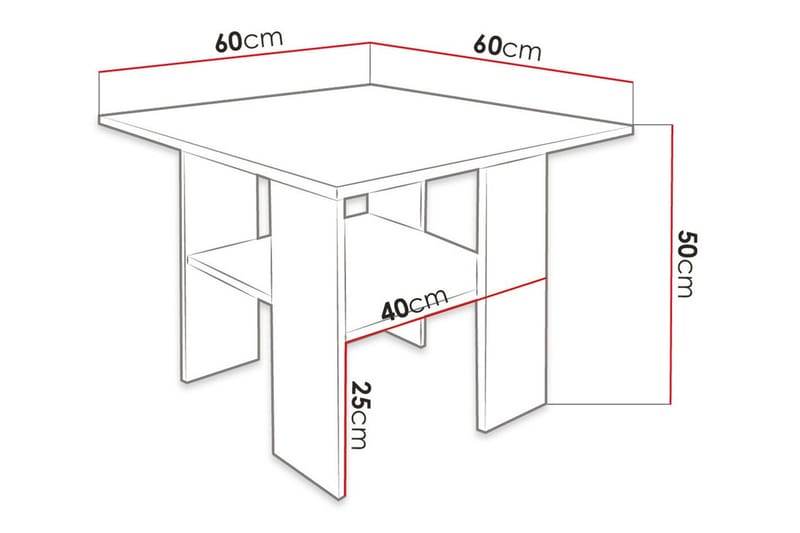 Soffbord Carnew 60 cm - Svart - Möbler - Bord & matgrupp - Soffbord