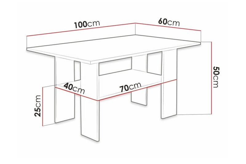 Soffbord Carnew 60 cm - Svart - Möbler - Bord & matgrupp - Soffbord